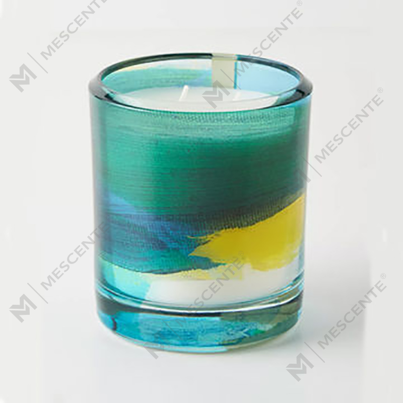 M&Scent Toptan Lüks Özel Dekorasyon Özel Etiket Siyah Cam Kristal Kokulu Soya Balmumu Mumlar