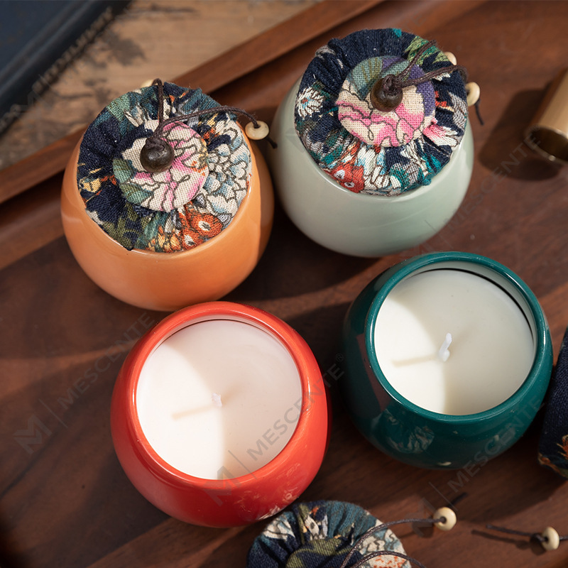 M&Scent Lüks Dekorasyon Toplu Sipariş Seramik Sütun Aromaterapi Parafin Mum