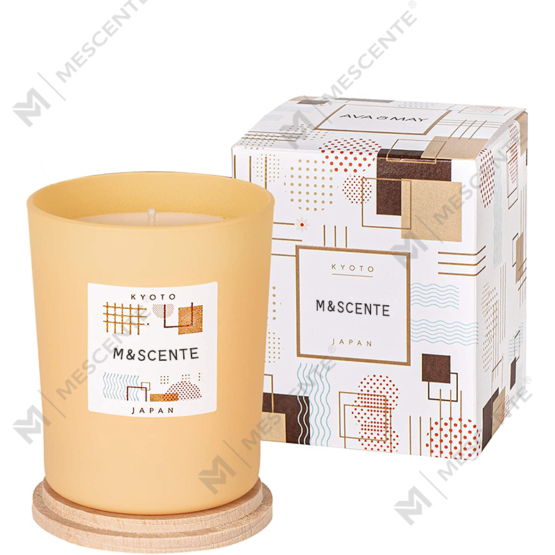 M&Scent özel özel etiketli renkli kokulu soya mumu şık mumlar