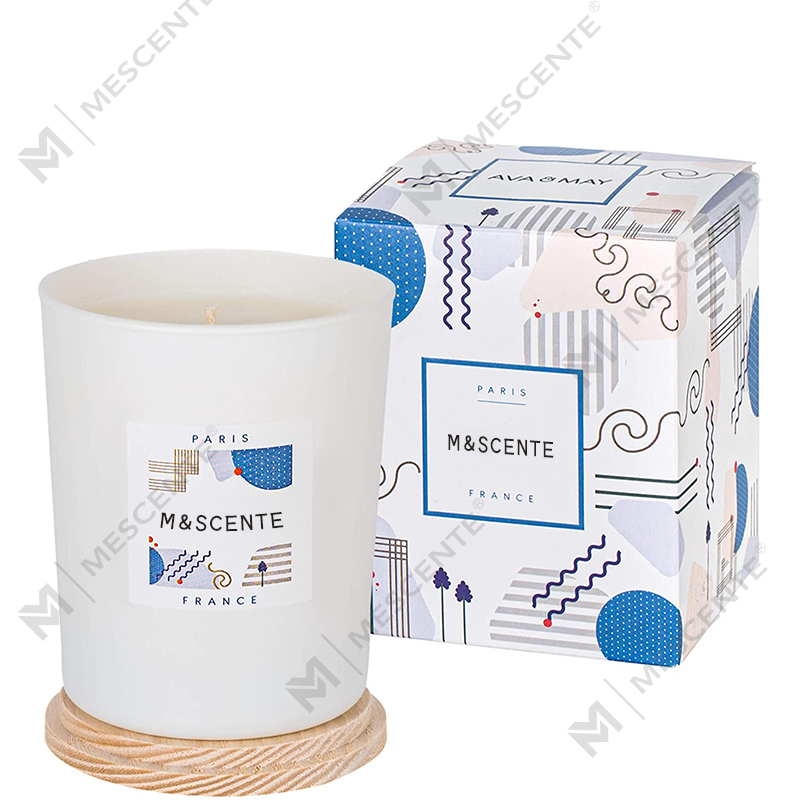 M&Scent özel özel etiketli renkli kokulu soya mumu şık mumlar