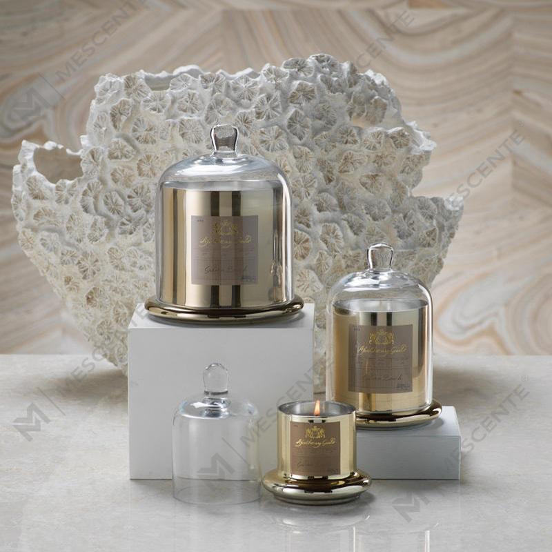 M&Scent Dekoratif Romantik Düğün Çan Kavanoz Cam Kubbe Kapağı Kokulu Mum A29275