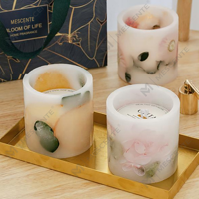 M&Scent Toptan Lüks Doğal Soya Balmumu Tealight Mum Hediye Seti