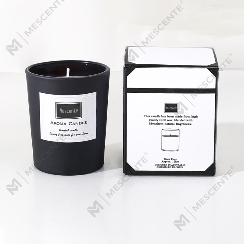 M&Scent özel baskılı şakayık kokulu soya mumları, dijital kokulu mum
