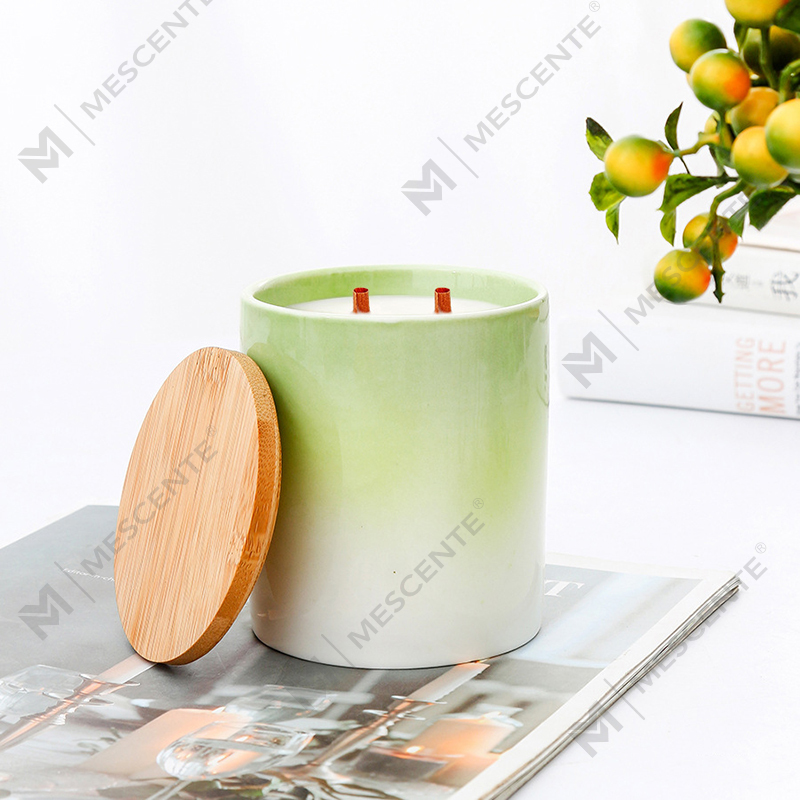 M&Scent Private Label Ev Dekorasyonu Seramik Mum Kavanozlarında Özel Kokulu Mumlar