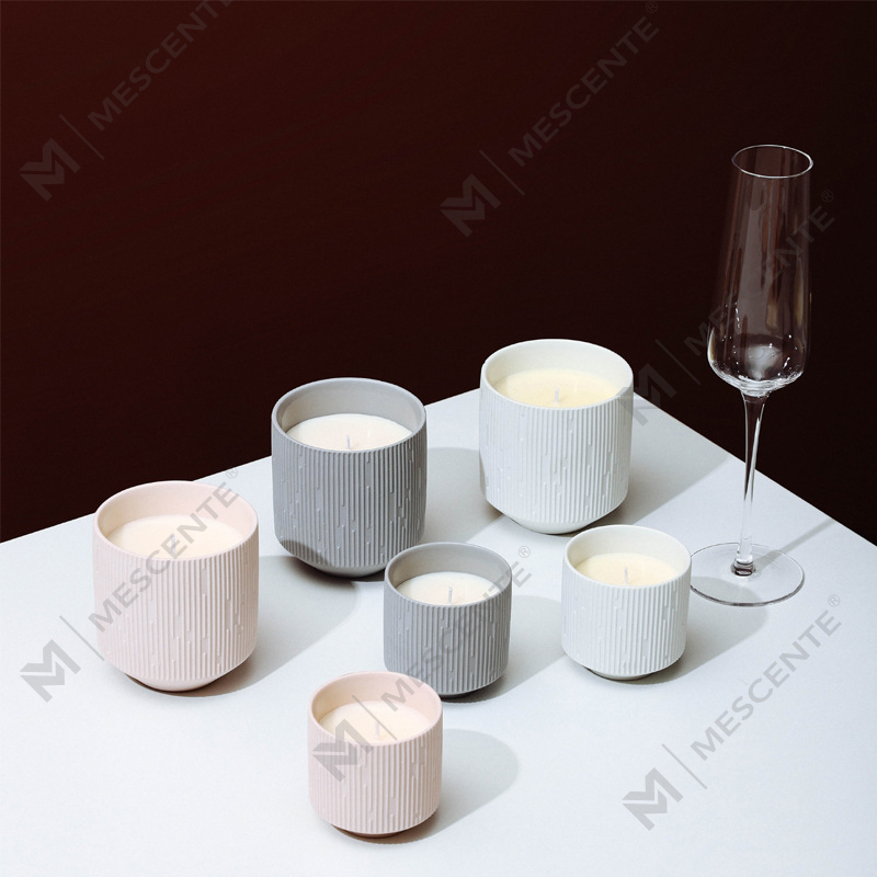 M&Scent Toptan Lüks Seramik Boş Kare Mat Siyah Ahşap Kapaklı Benzersiz Amber Mum Kavanozları
