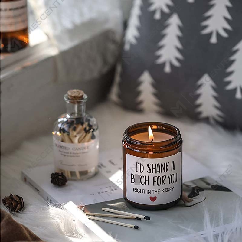 M&Scent 100% Doğal Balmumu Noel Kokulu Mum Ev Hediye Seti için, Metal Kapaklı Cam Kavanozda Kokulu Mum