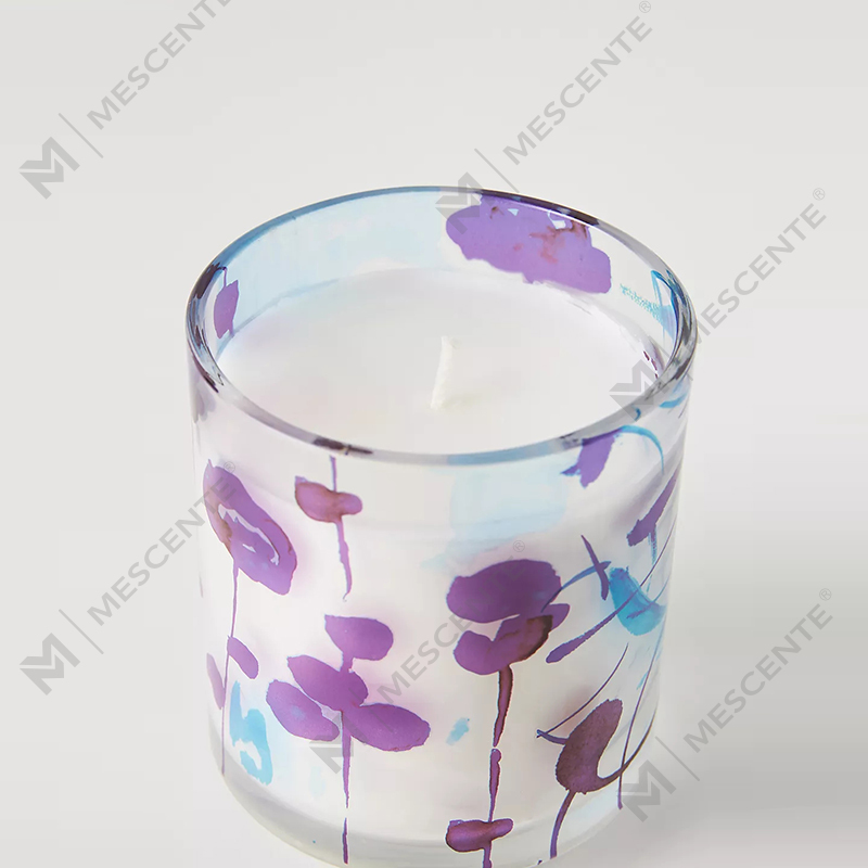 M&Scent Lüks Özel Dekorasyon Özel Etiket 3 Fitil Bir Pazar Ressam Cam Kristal Kokulu Soya Balmumu Mumlar