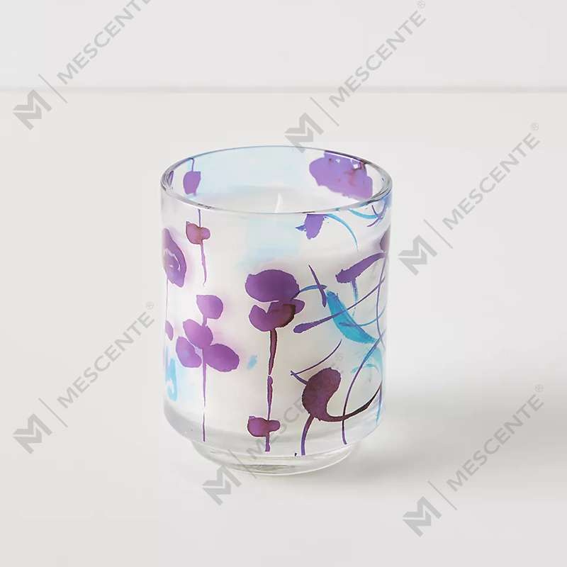 M&Scent Lüks Özel Dekorasyon Özel Etiket 3 Fitil Bir Pazar Ressam Cam Kristal Kokulu Soya Balmumu Mumlar