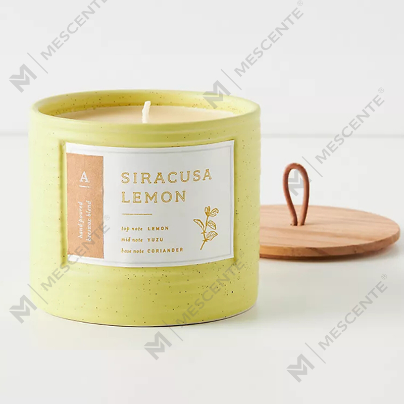 M&Scent Private Label Renkli Seramik Kavanoz Kokulu Soya Balmumu Şık Mumlar
