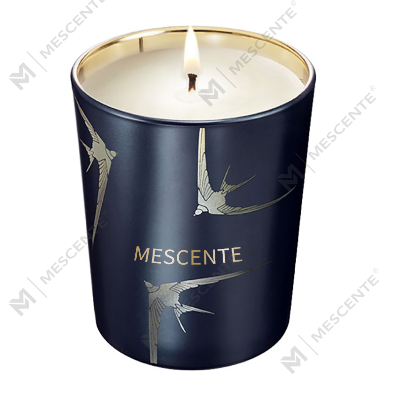 M&Scent El Yapımı Lüks Cam Tutucu Sütun Kristalli Vanilya Kokulu Mum
