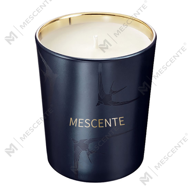 M&Scent El Yapımı Lüks Cam Tutucu Sütun Kristalli Vanilya Kokulu Mum