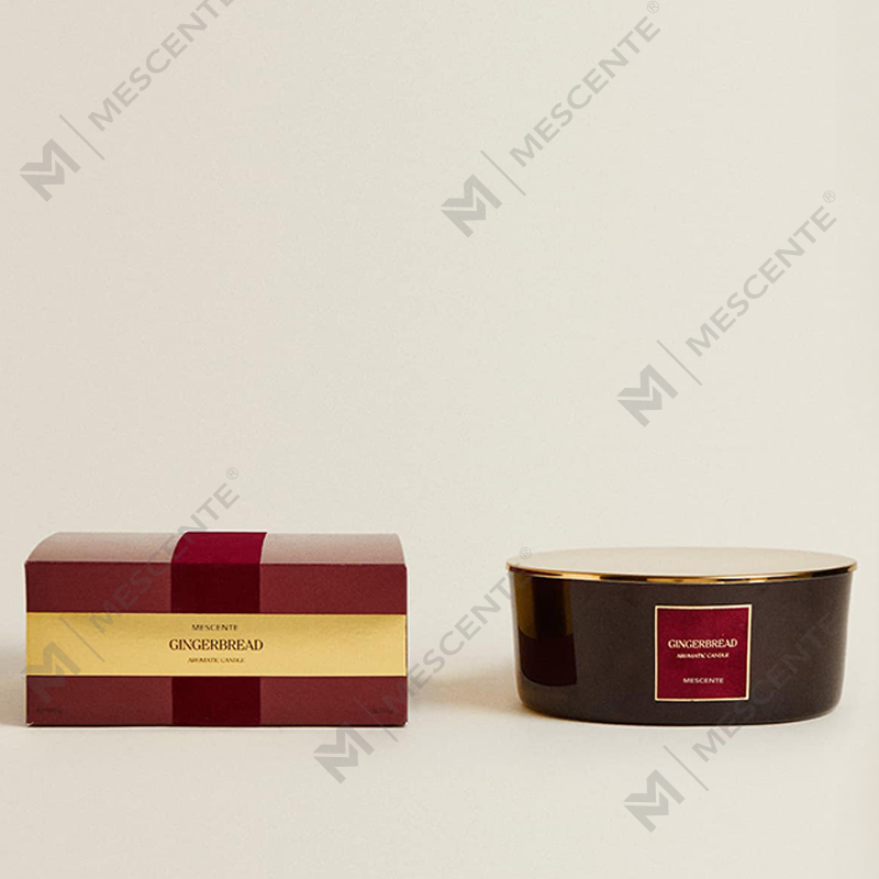 M&Scent Özel Lüks 3 Fitil Mum Kişiselleştirilmiş Özel Etiket Siyah Mat Cam Kokulu Mum