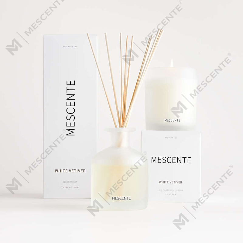 M&Scent toptan lüks özel etiket soya mumu kokulu mumlar kutusu ile