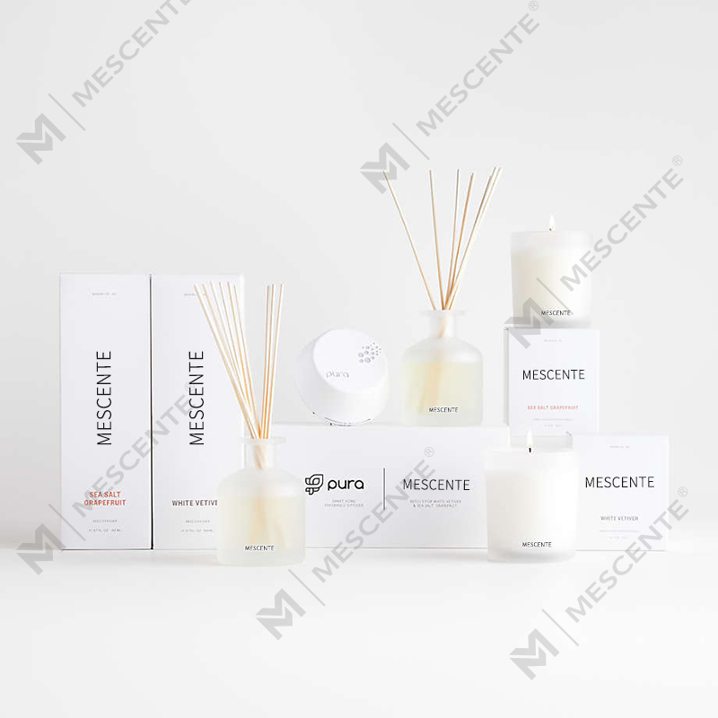 M&Scent lüks özel etiket mor renk aroma koku çubuğu hediye kutusu ile set