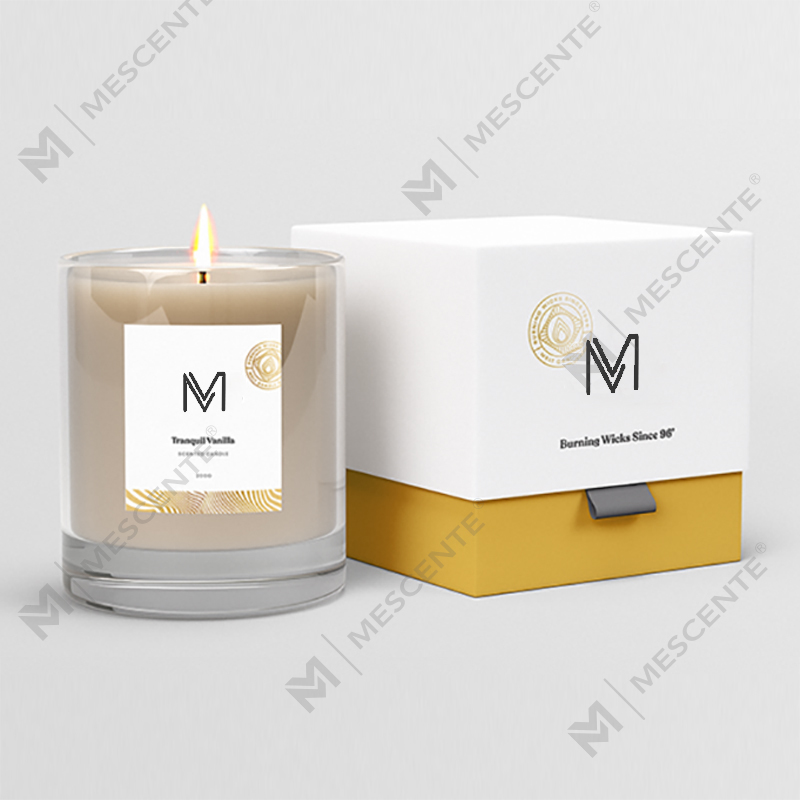 M&Scent toptan fabrika doğrudan lüks özel etiket soya balmumu kokulu mumlar toplu kutu ile