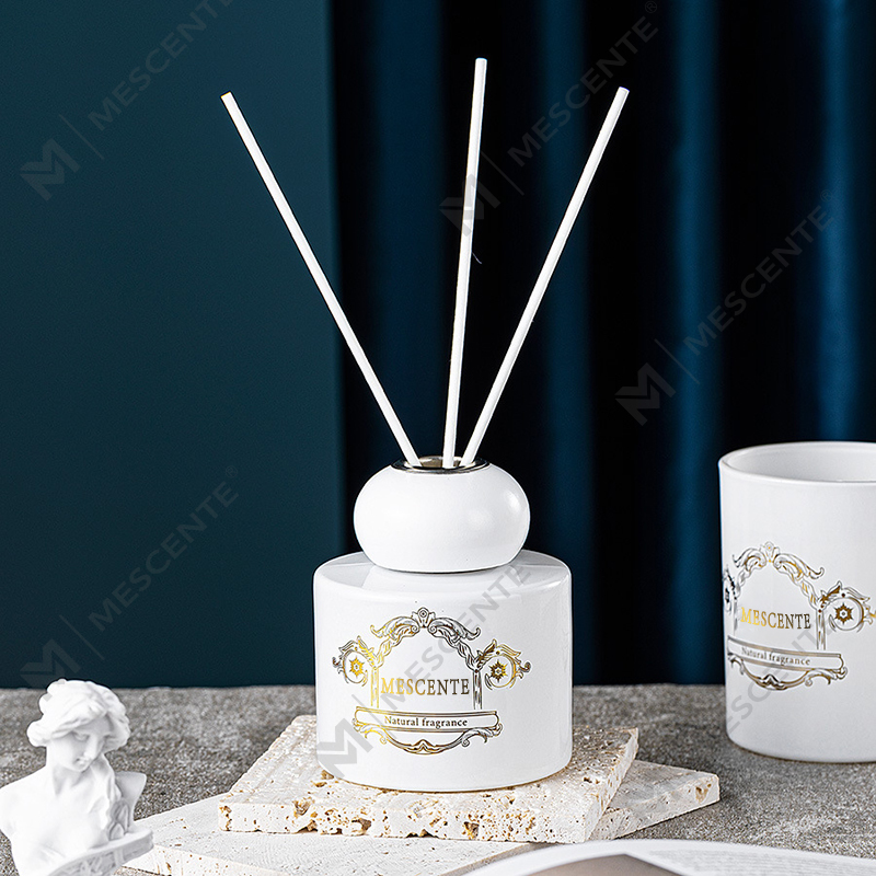 M&Scent lüks özel etiket mum aroması kokulu mum kamış difüzör kutu ambalajı ile