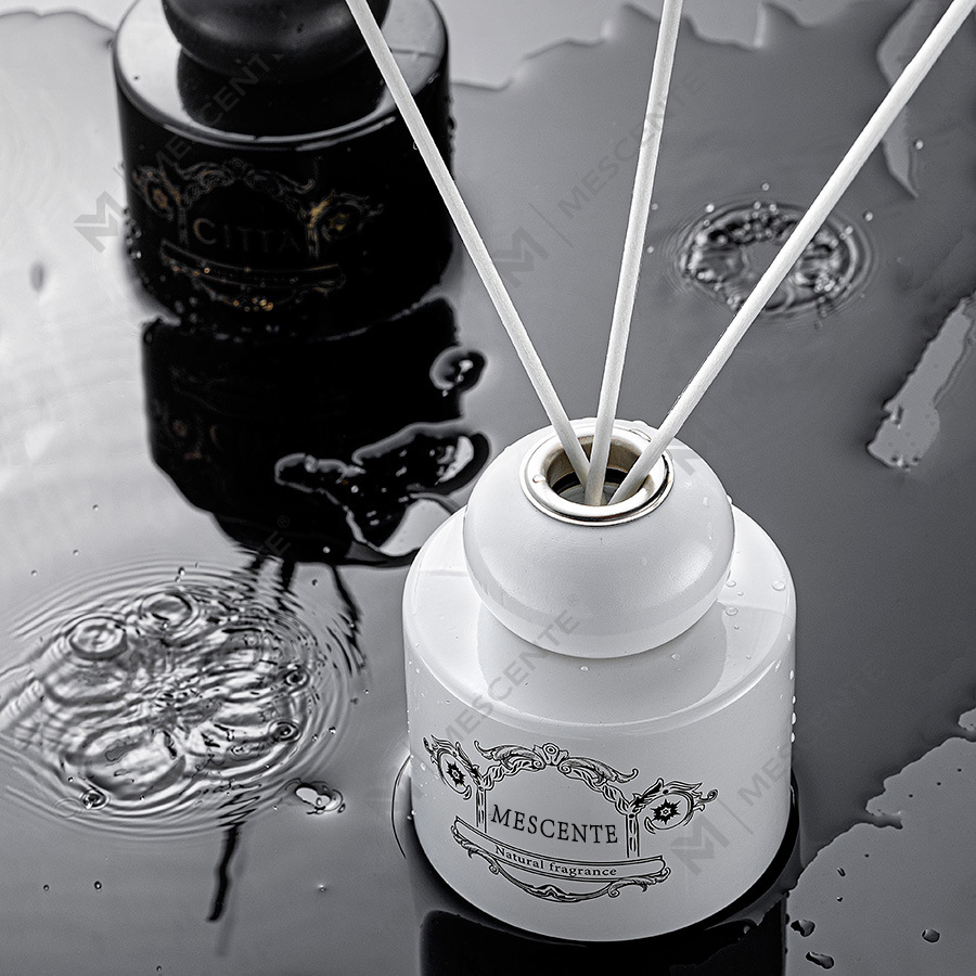M&Scent lüks özel etiket mum aroması kokulu mum kamış difüzör kutu ambalajı ile