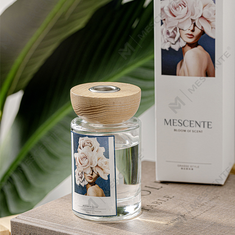 M&Scent toptan özel etiket cam şişe çubuk kamış difüzör setleri stoperli