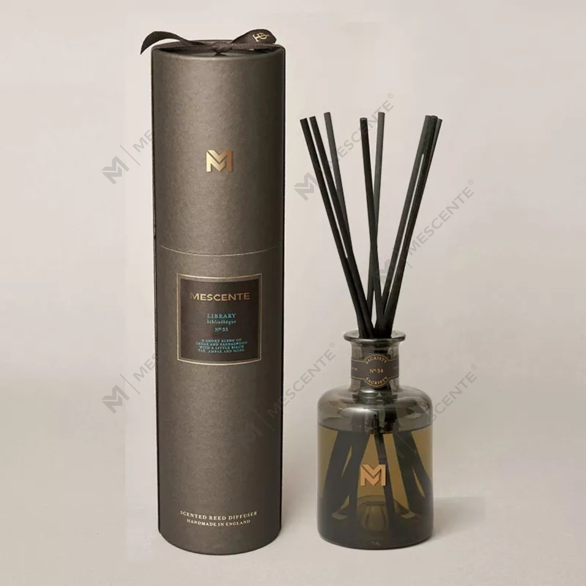 M&Scent toptan lüks 500 ml siyah şişe difüzör Kamış koku kamış difüzör hediye kutusu ile