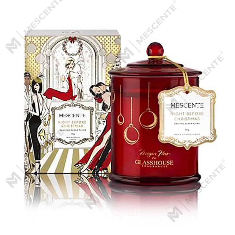 M&Scent Toptan Lüks Özel Özel Etiket Noel Kubbeli Kavanoz Kokulu Soya Mumları Kapaklı